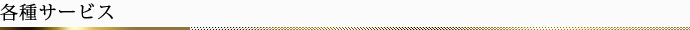 各種サービス
